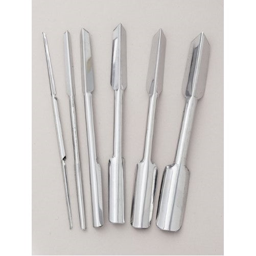 6 piece Stainless Steel U & V Garnishing Carving Set