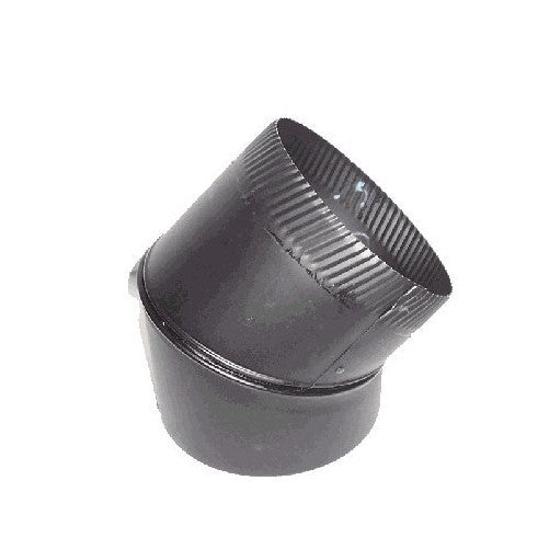 6-24-603 6" 6" #603, 24 Ga, Black 45 Degree Angle