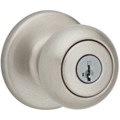 Kwikset Cove Entry Knob with SmartKey, Satin Nickel