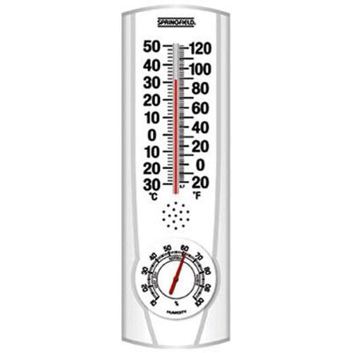 Springfield Vertical Thermometer and Hygrometer (9.125-Inch)