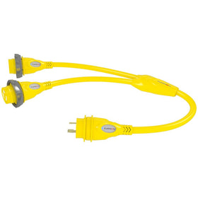 Furrion F3030Y-SY Yellow (2)30 Amp Female to 30 Amp Male Y-Adapter