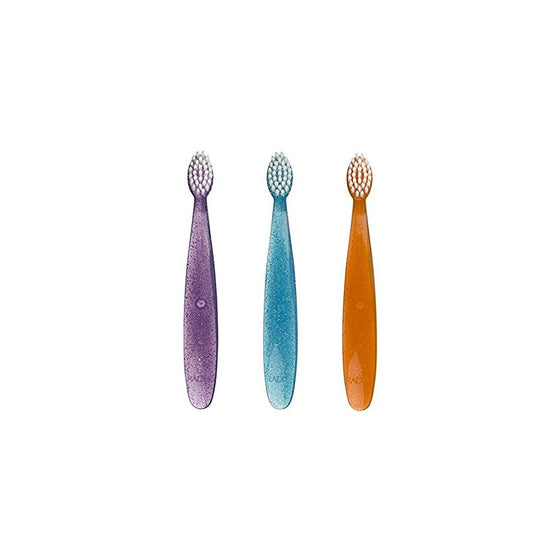 RADIUS - Totz Toothbrush, Specially Designed for Small Teeth and Gums, For 18 Months and Older, Colors May Vary (Pack of 3)