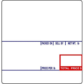 CAS LST-8020 Printing Scale Label, 58 x 60 mm, UPC/Ingredients 12 rolls of 500 labels