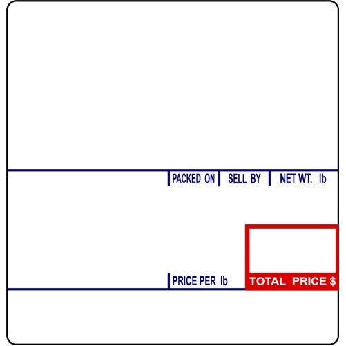CAS LST-8020 Printing Scale Label, 58 x 60 mm, UPC/Ingredients 12 rolls of 500 labels