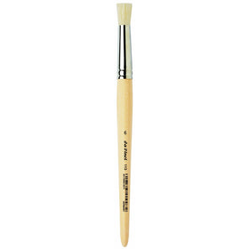 da Vinci Graphic Design Series 113 Stencil Brush, White Chinese Hog Bristle with Long Plainwood Handle, Size 6