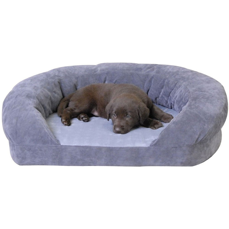 K&H Pet Products Ortho Bolster Sleeper Pet Bed Medium Gray 30"