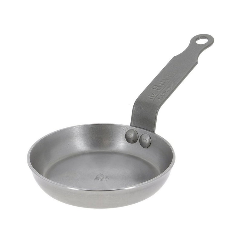 MINERAL B Round Carbon Steel mini Fry Pan 4.75-Inch