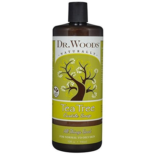 Dr. Woods Pure Cleansing Tea Tree Liquid Castile Soap, 32 Ounce