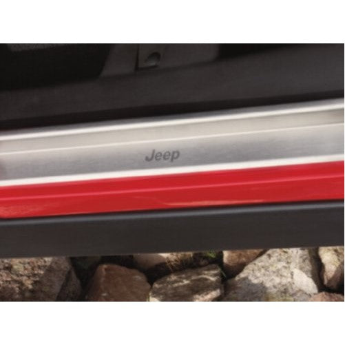 2007-2013 Jeep Wrangler 4Door Brushed Stainless Steel Door Sill Guards