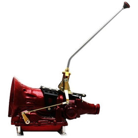American Shifter 58909 Single Action Automatic Transmission Shifter Kit with 23" Single Bend Arm and Black Knob for GM TH350 Transmission