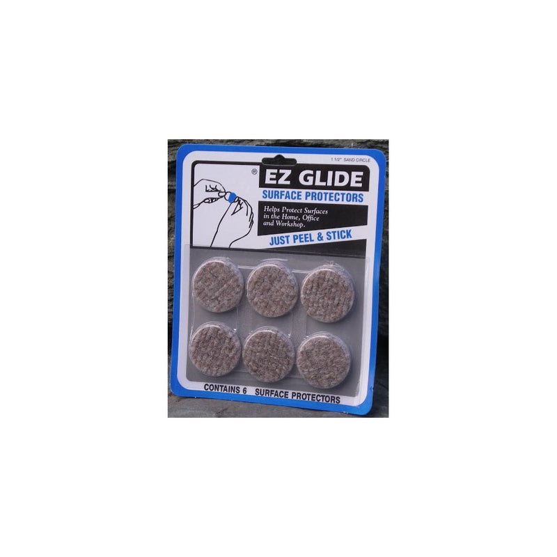 EZ Glide 1 1/2" Circle Adhesive Protector, Sand Color