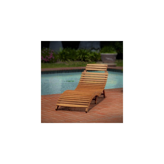 Lisbon Wood Outdoor Chaise Lounge