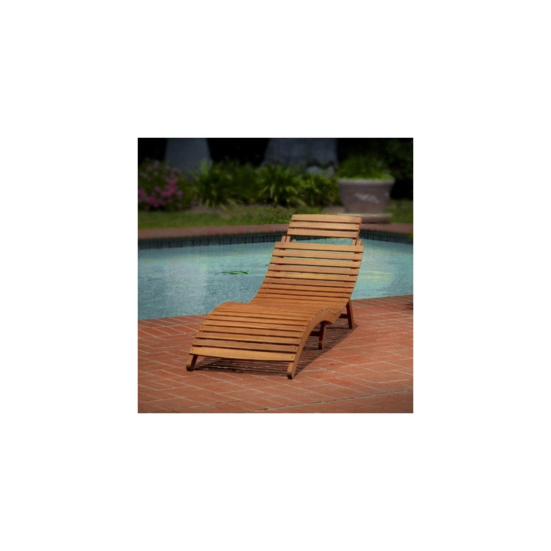 Lisbon Wood Outdoor Chaise Lounge