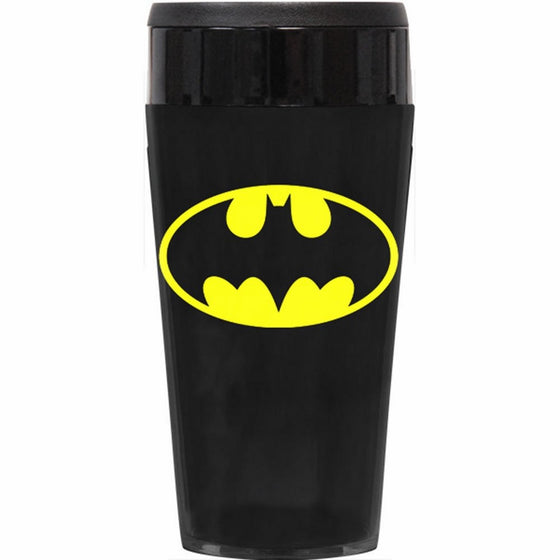 Silver Buffalo DC Comics Batman Plastic Travel Mug 16oz.