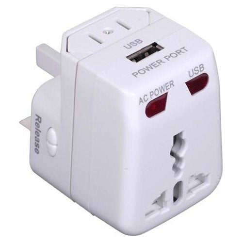 GGI Universal World-Wide Travel Adapter with USB port