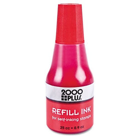 2000 PLUS Self-Inking Refill Ink, Red, .9 oz. Bottle, Sold as 1 Each