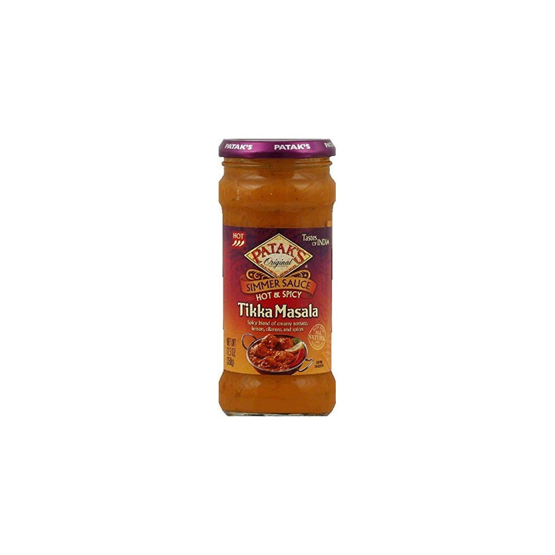 Patak's Hot and Spicy Tikka Masala Sauce, 12.3 Ounce - 6 per case.