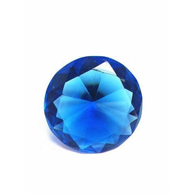 3" 80mm Dark Blue Color Shining Glass Diamond Paperweight
