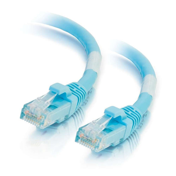 C2G/Cables to Go 00771 Cat6a Snagless Unshielded (UTP) Network Patch Cable, Aqua (25 Feet/7.62 Meters)