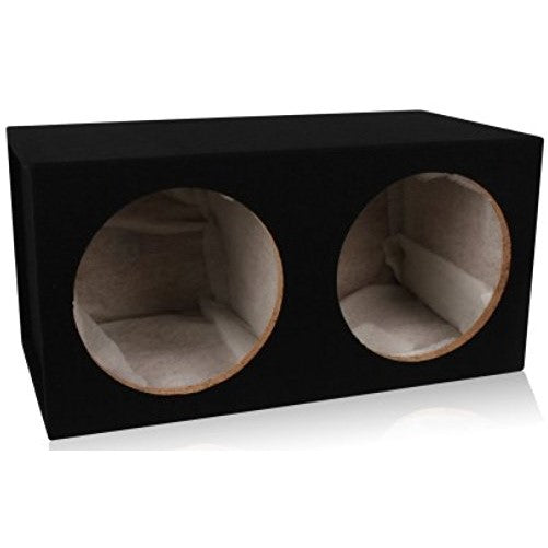 Belva Dual 12-inch Car Subwoofer Box Sealed 3/4-inch MDF Prelined Polyfil [MDFD12]