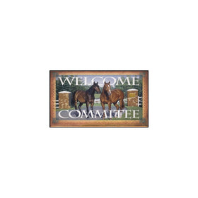 Rivers Edge Products Welcome Committee Horse Door Mat