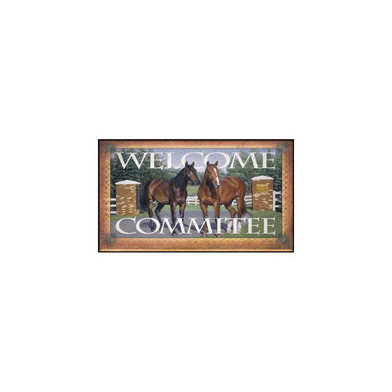 Rivers Edge Products Welcome Committee Horse Door Mat