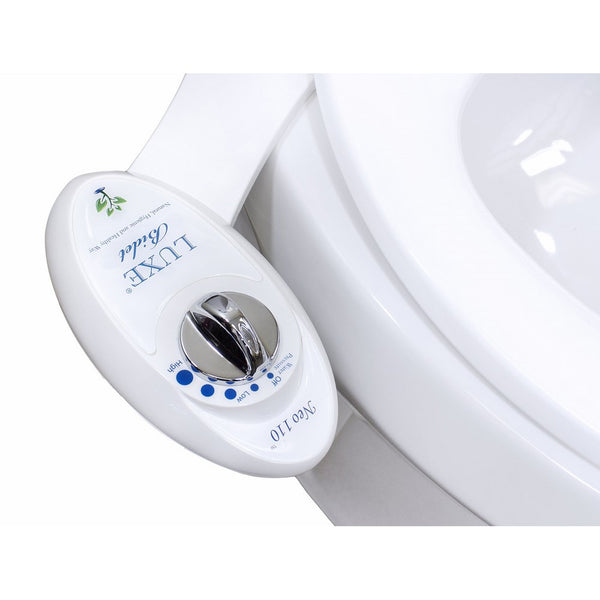 Luxe Bidet Neo 110 - Fresh Water Non-Electric Mechanical Bidet Toilet Seat Attachment (white and white)