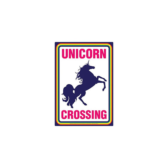 Aquarius Unicorn Crossing Tin Sign