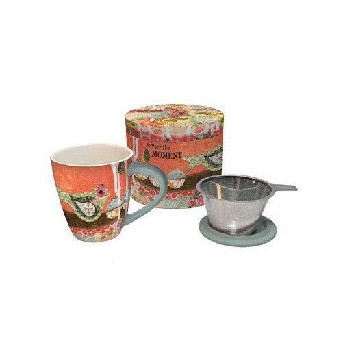 Lang Savor The Moment Tea Infuser Mug, Multicolor