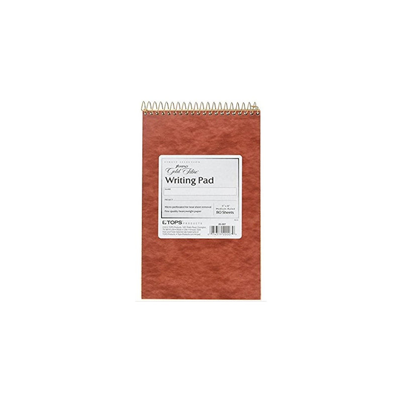 Ampad Gold Fibre 20-007 5" X 8" 80 Sheet Medium Rule Ivory Writing Pad