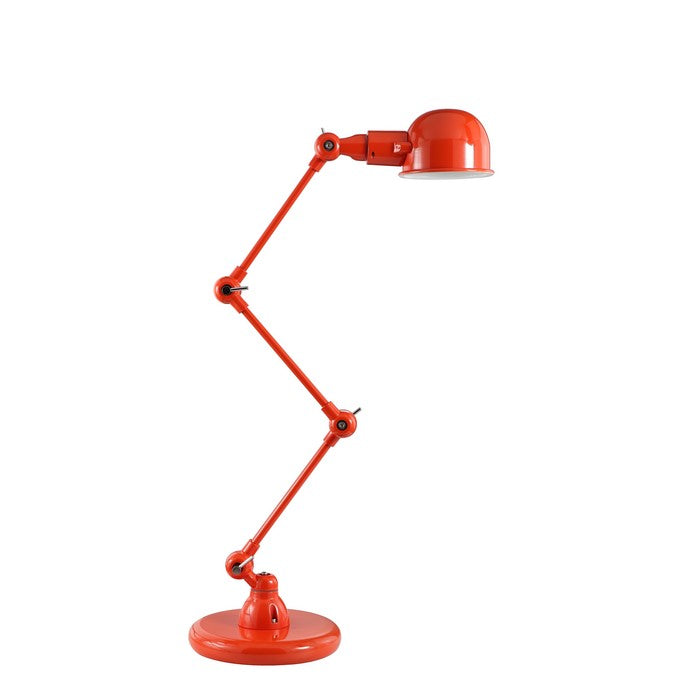 Stylish Adjustable Table Lamp with Sturdy Metal Body, Orange