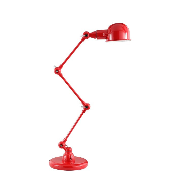 Stylish Adjustable Table Lamp with Sturdy Metal Body, Red