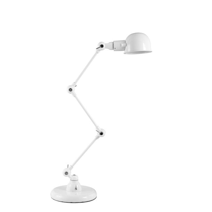 Stylish Adjustable Table Lamp with Sturdy Metal Body, White