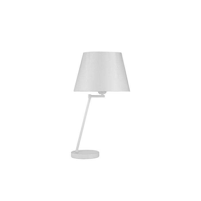 Designer Table Lamp with Unique Curved Arm Design, White