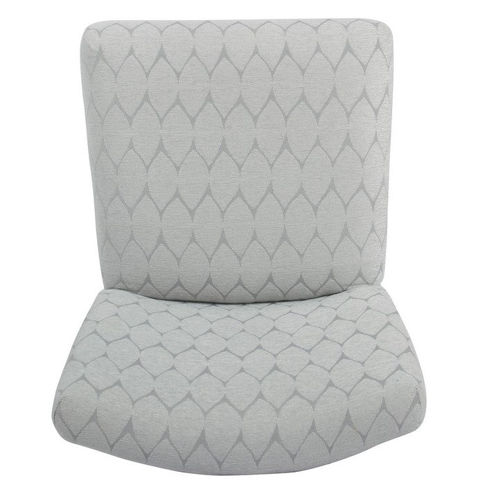 Textured Fabric Upholstered Wooden Counter Stool with Backrest, Gray and Brown