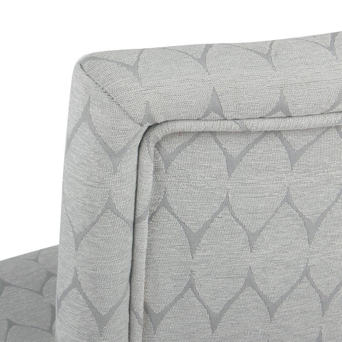Textured Fabric Upholstered Wooden Counter Stool with Backrest, Gray and Brown