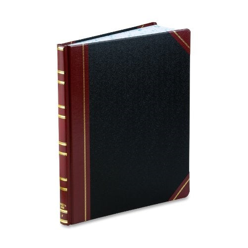 Boorum & Pease 1602123F Record Ruled Book, Black Cover, 300 Pages, 10 1/8 x 12 1/4