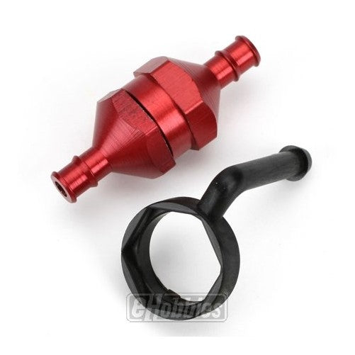 Du-Bro 834 Red In Line Fuel Filter With Plug