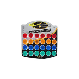 Sunlite Carded 1" Reflectors, Card of 24, Assorted Colors