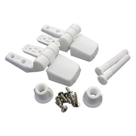LASCO 14-1039 White Plastic Toilet Seat Hinge with Bolts and Nuts, Top Tightening, Fits Bemis Brand
