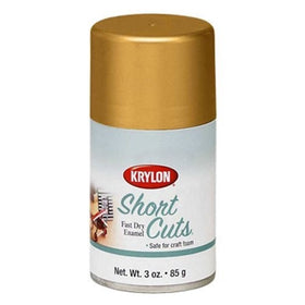 Krylon KSCS029 Short Cuts Aerosol Spray Paint, Gold Leaf, 3 Ounce