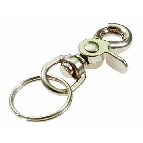 Lucky Line 2 1/2" Nickel Plated Zinc Trigger Snap with Split Ring; 1 per Card (44101)