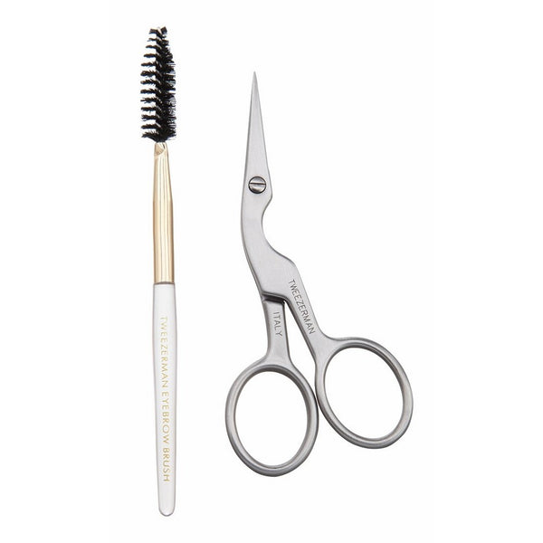 Tweezerman Stainless Brow Shaping Scissors and Brush