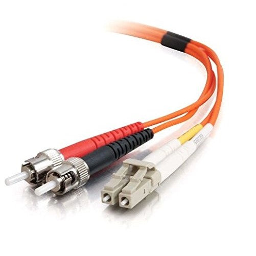 C2G/Cables to Go 37401 LC-ST 50/125 OM2 Duplex Multimode PVC Fiber Optic Cable (2 Meter, Orange)