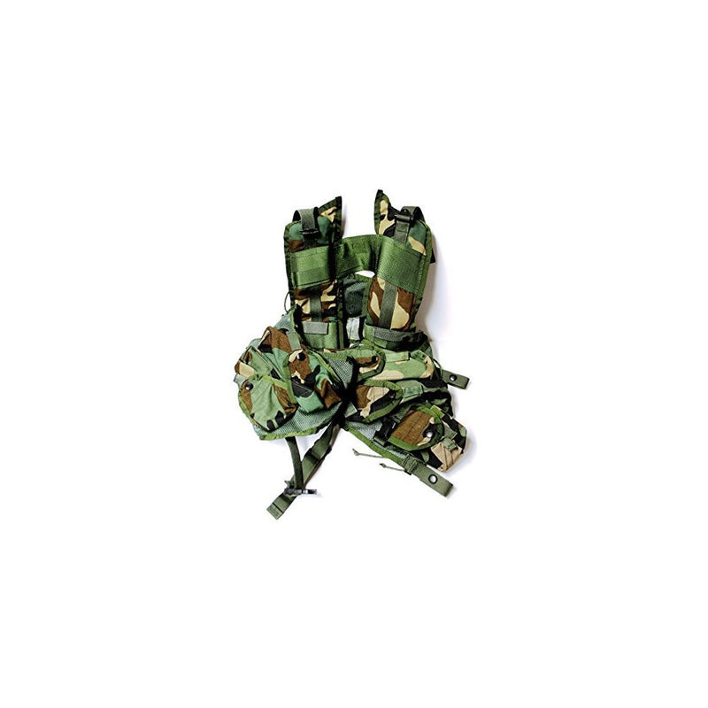 US Military Enhanced Load Bearing Tactical Vest, Woodland Camo