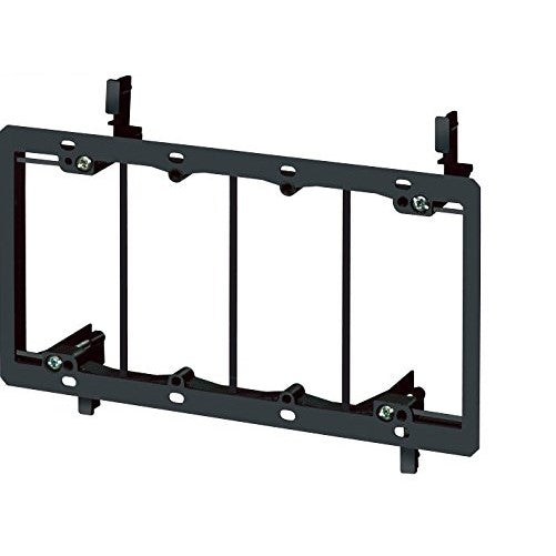 ARLINGTON INDUSTRIES LV4 2477657 Low Voltage Mounting Bracket for Existing Construction, 4 Gang, Black