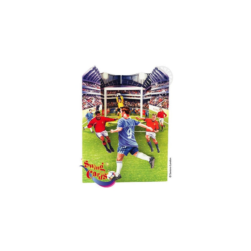 Santoro Interactive 3-D Swing Greeting Card, Soccer (SSC62)