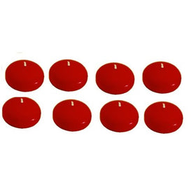 Biedermann & Sons 8 Floating Candles Large Round Burgundy