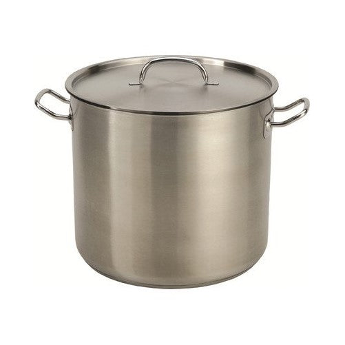 24 Quart Stainless Steel Stock Pot with Lid