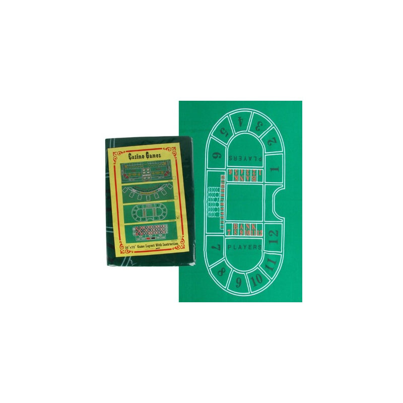 Trademark Baccarat Felt Layout, 36 x 72-Inch, Green